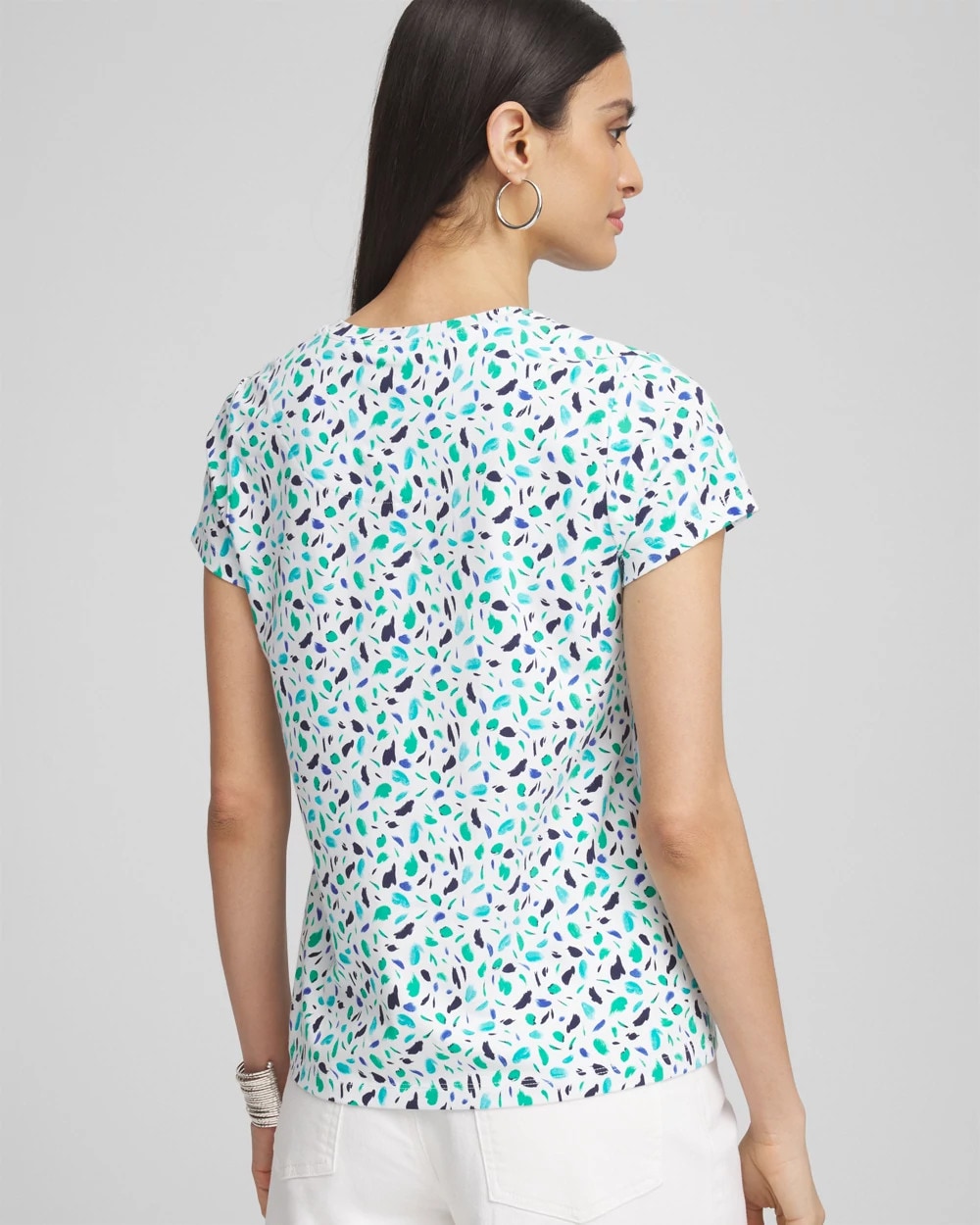 Chico's - Polka-Dot Crewneck Perfect Tee