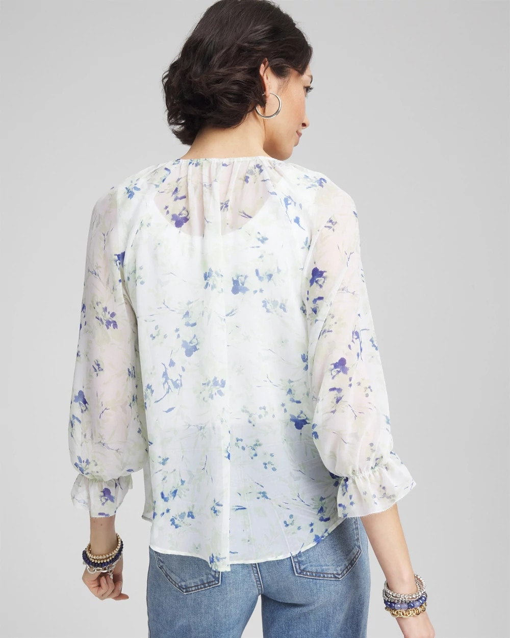 Chico's - Georgette Sheer Ruffle Blouse