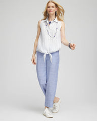 Chico's - No Iron™ Linen Tie-Front Sleeveless Shirt