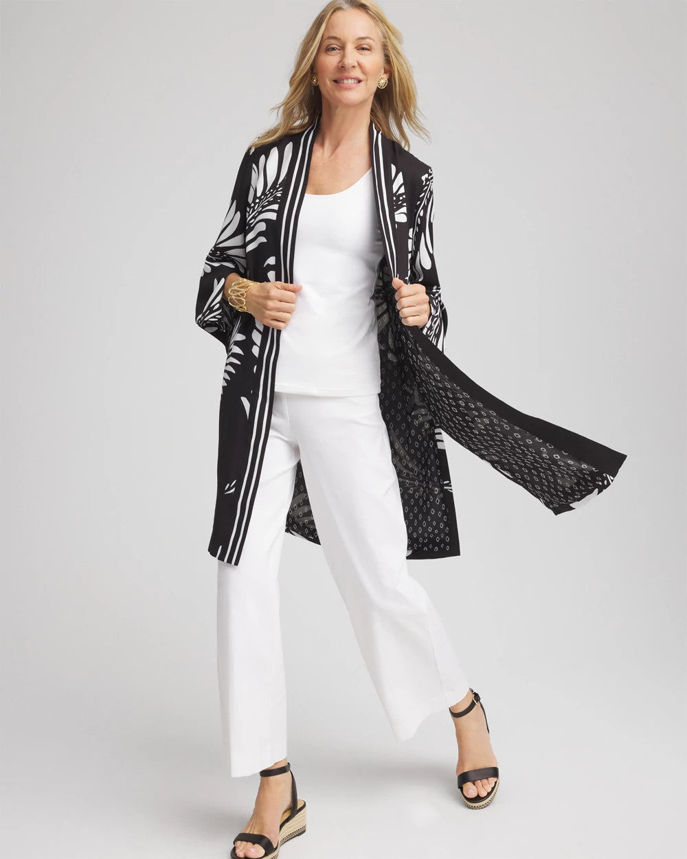 Chico's - Tie-Front Long Kimono