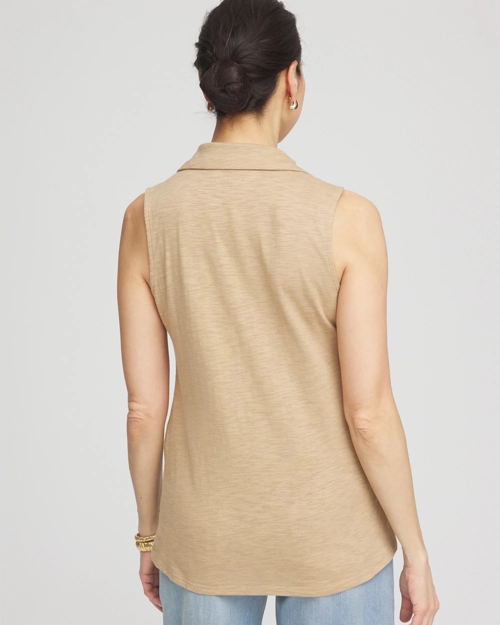 Chico's - Slub Sleeveless Collared Tunic