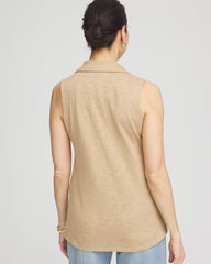 Chico's - Slub Sleeveless Collared Tunic
