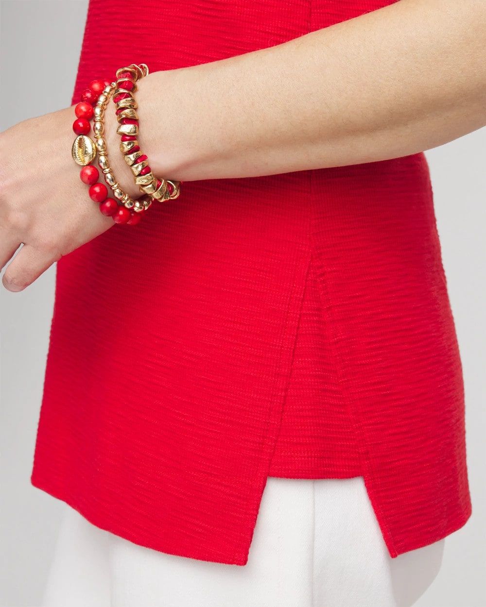 Chico's - Textured Sleeveless V-Neck Tunic