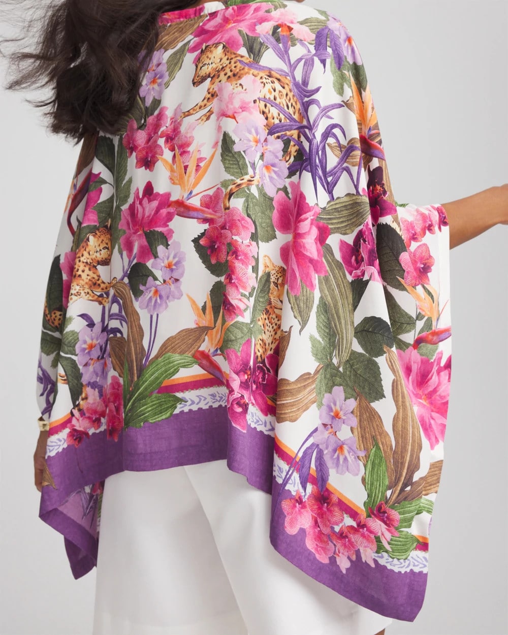 Chico's - Floral-Print Poncho