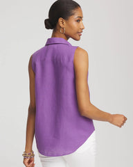 Chico's - No Iron™ Linen Tie-Front Sleeveless Shirt