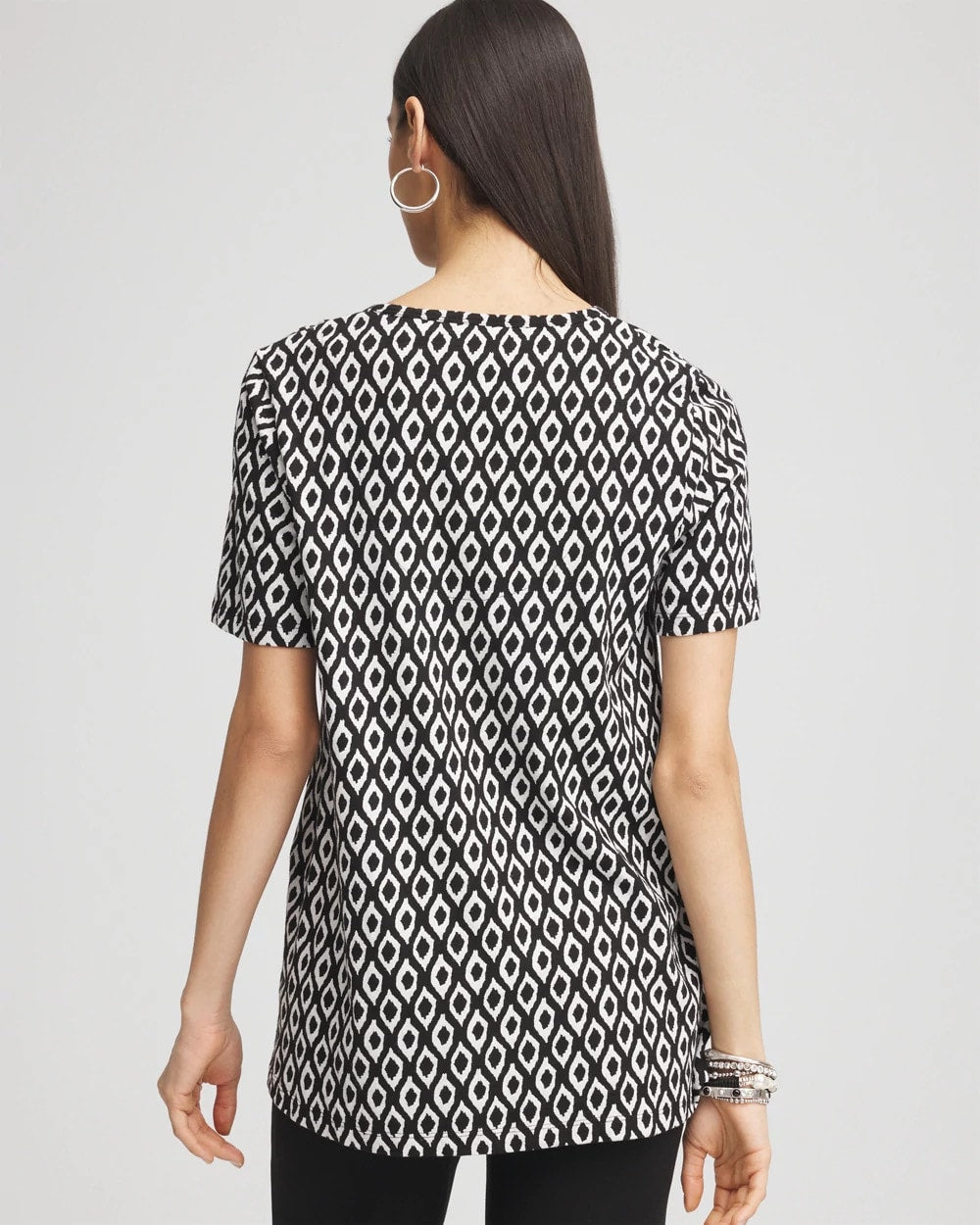 Chico's - Graphic Slub V-Neck Tee