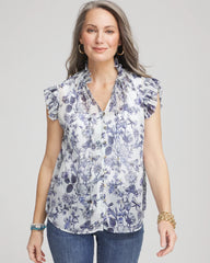 Chico's - Butterfly Ruffle Collar Blouse