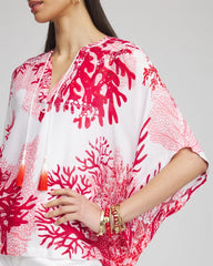 Chico's - Coral Reef Motif Poncho