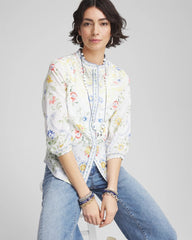 Chico's - Floral Billow-Sleeve Blouse