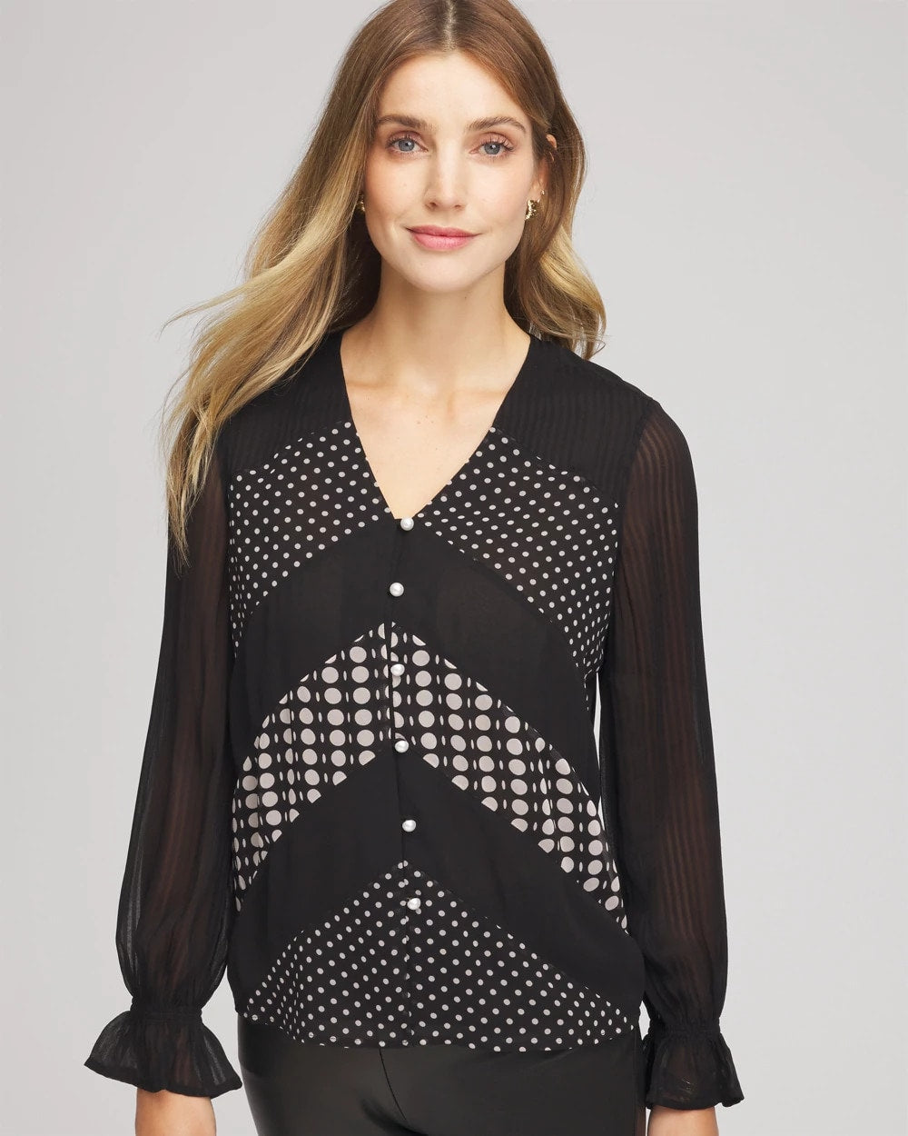 Chico's - Georgette Polka Dot Blouse