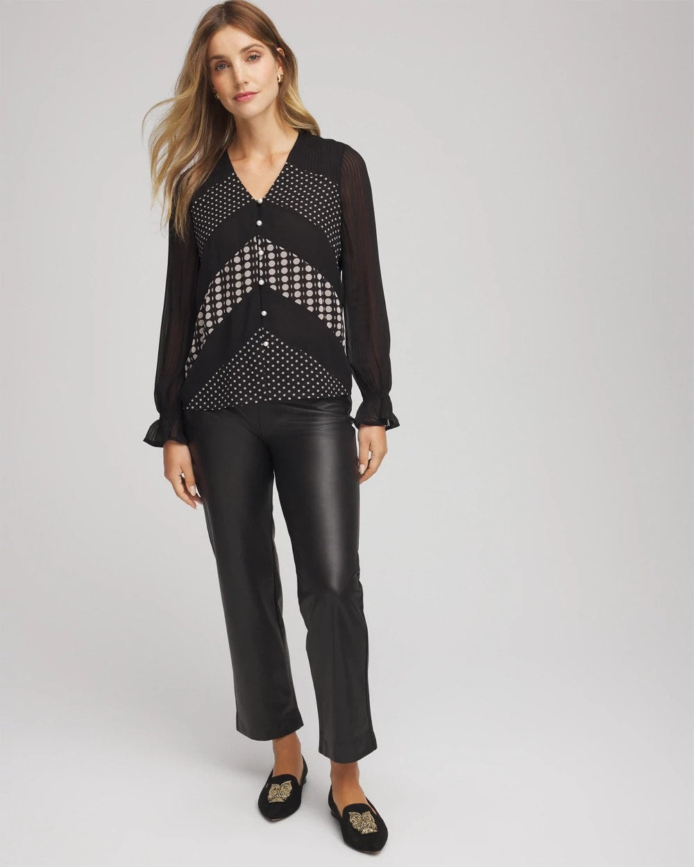 Chico's - Georgette Polka Dot Blouse