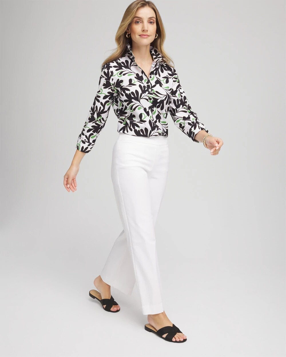 Chico's - No Iron™ Abstract Floral Shirt