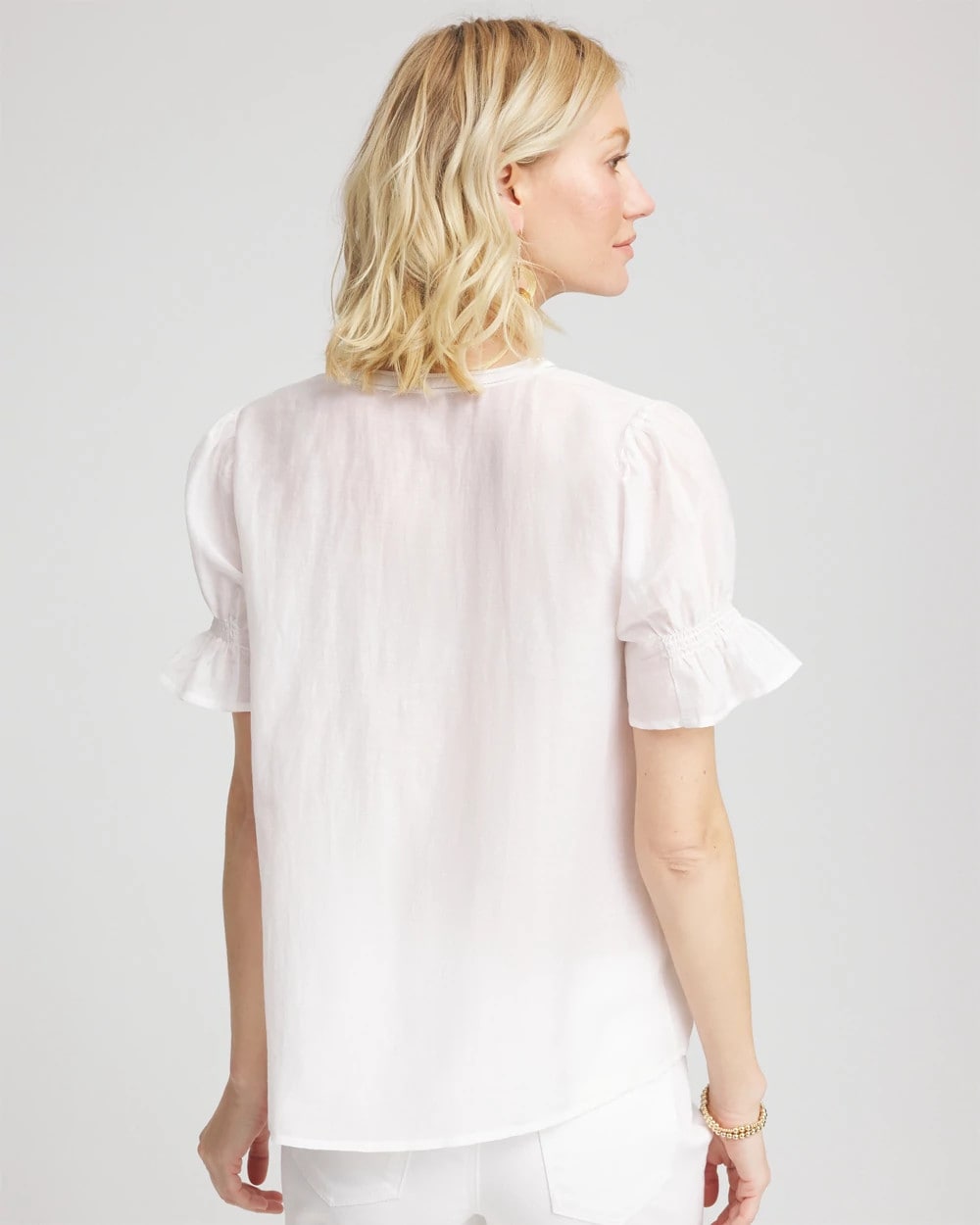 Chico's - Pleated Cotton-Silk Shirt