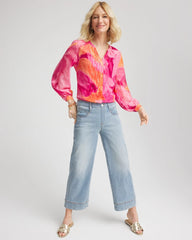 Chico's - Watercolor Classic Fit Chiffon Blouse