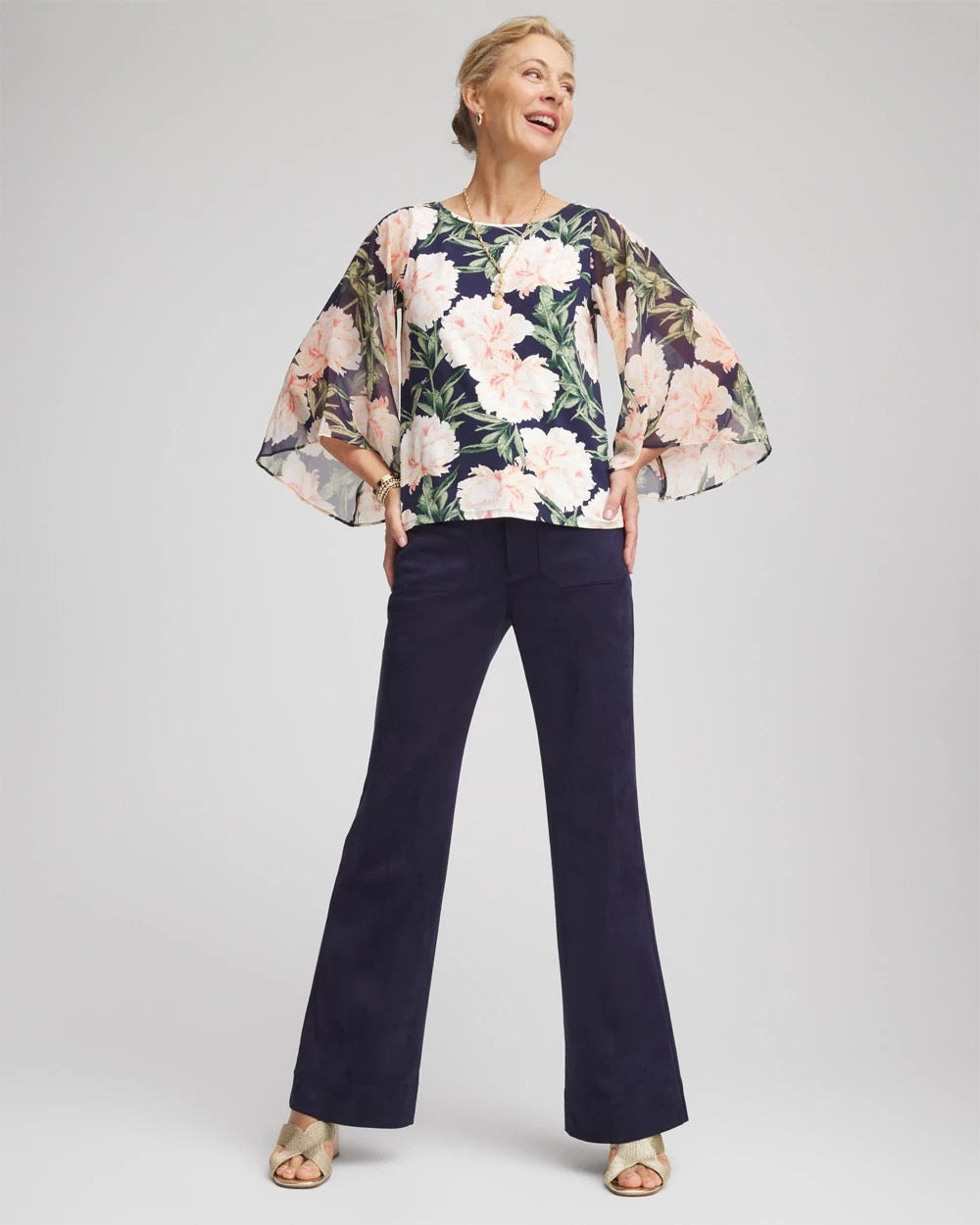 Chico's - Georgette Angel-Sleeved Top