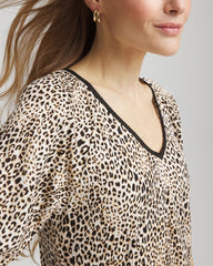 Chico's - Leopard Braided Linen Top