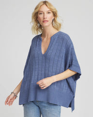 Chico's - Open-Knit Splitneck Poncho