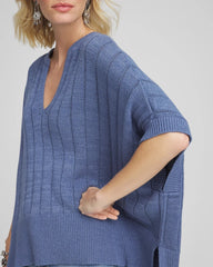 Chico's - Open-Knit Splitneck Poncho
