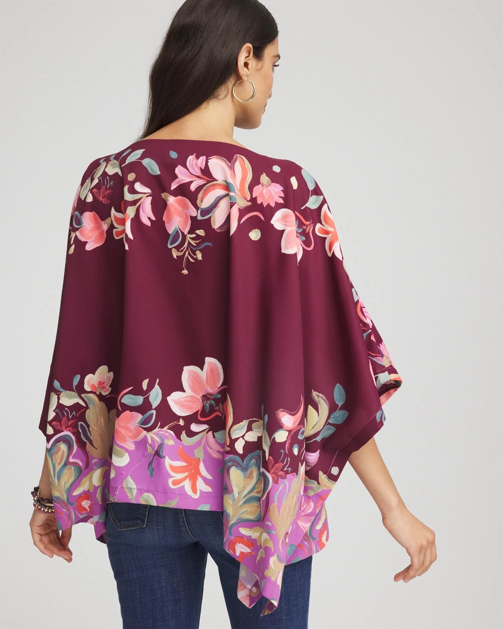 Chico's - Printed Boatneck Pullover Poncho