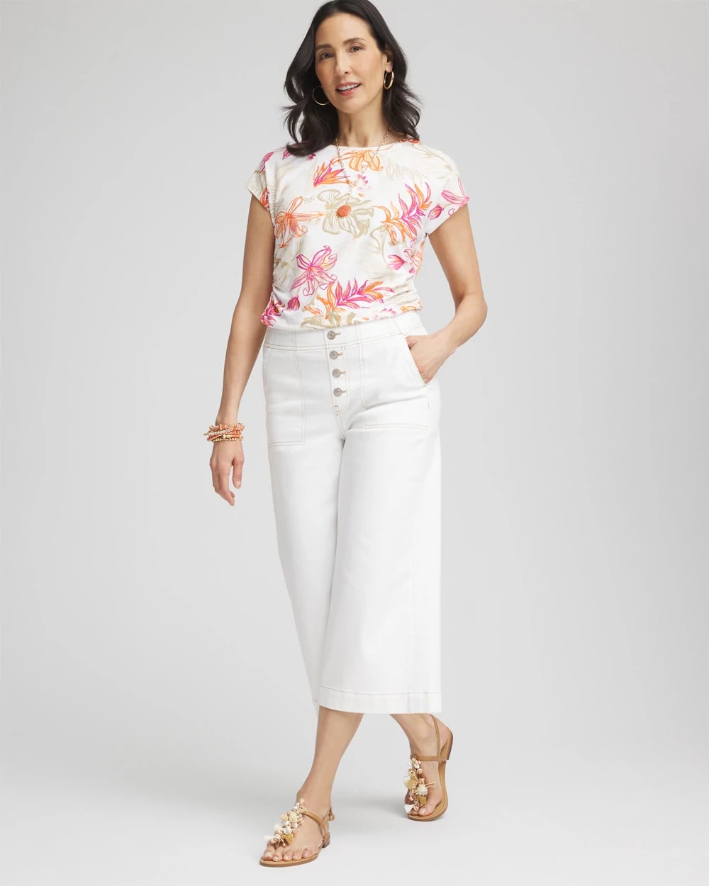 Chico's - Touch of Cool™ Tropical Floral Dolman Tee