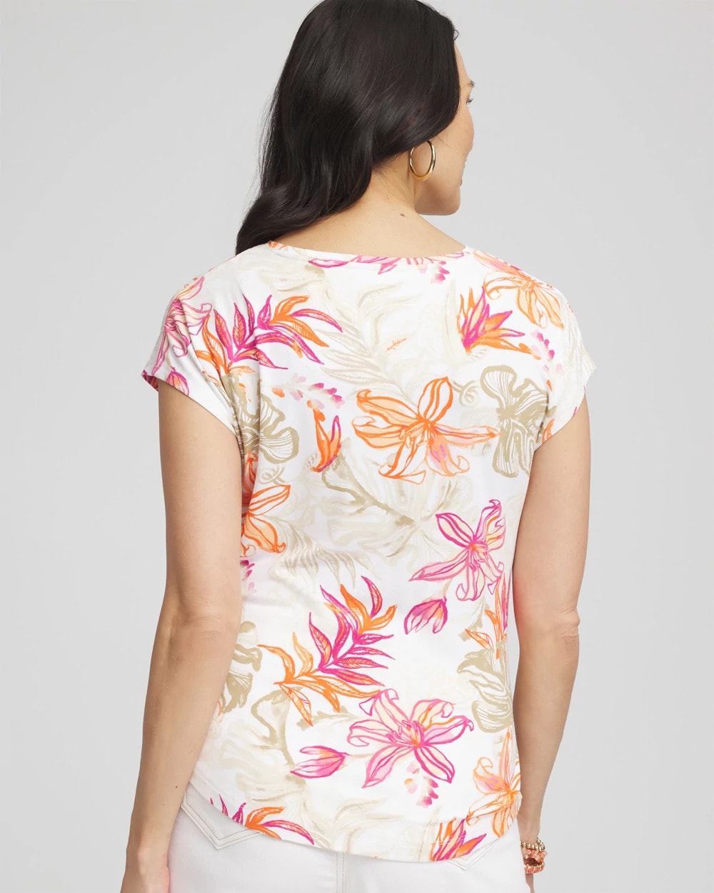 Chico's - Touch of Cool™ Tropical Floral Dolman Tee