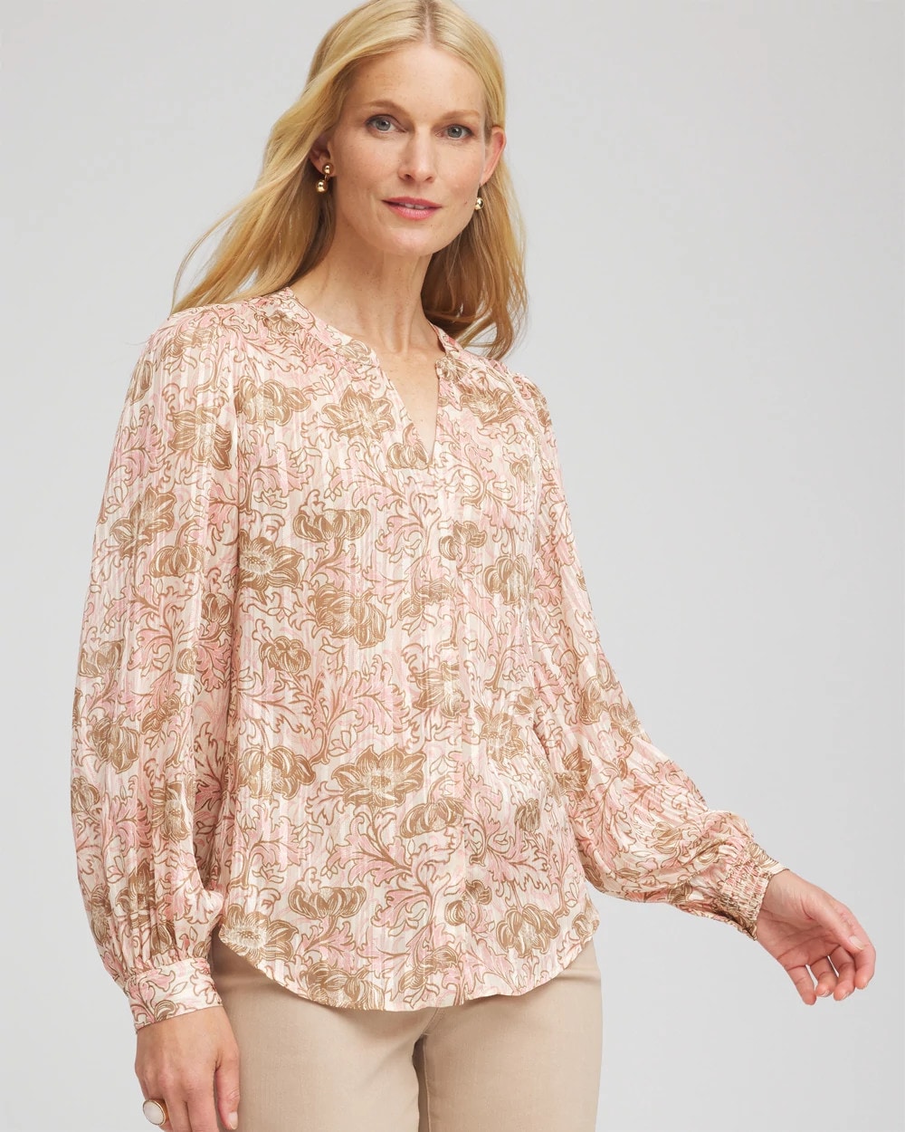 Chico's - Revival Bloom Chiffon Blouse