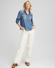 Chico's - Tencel™ Colorblock Classic-Fit Shirt