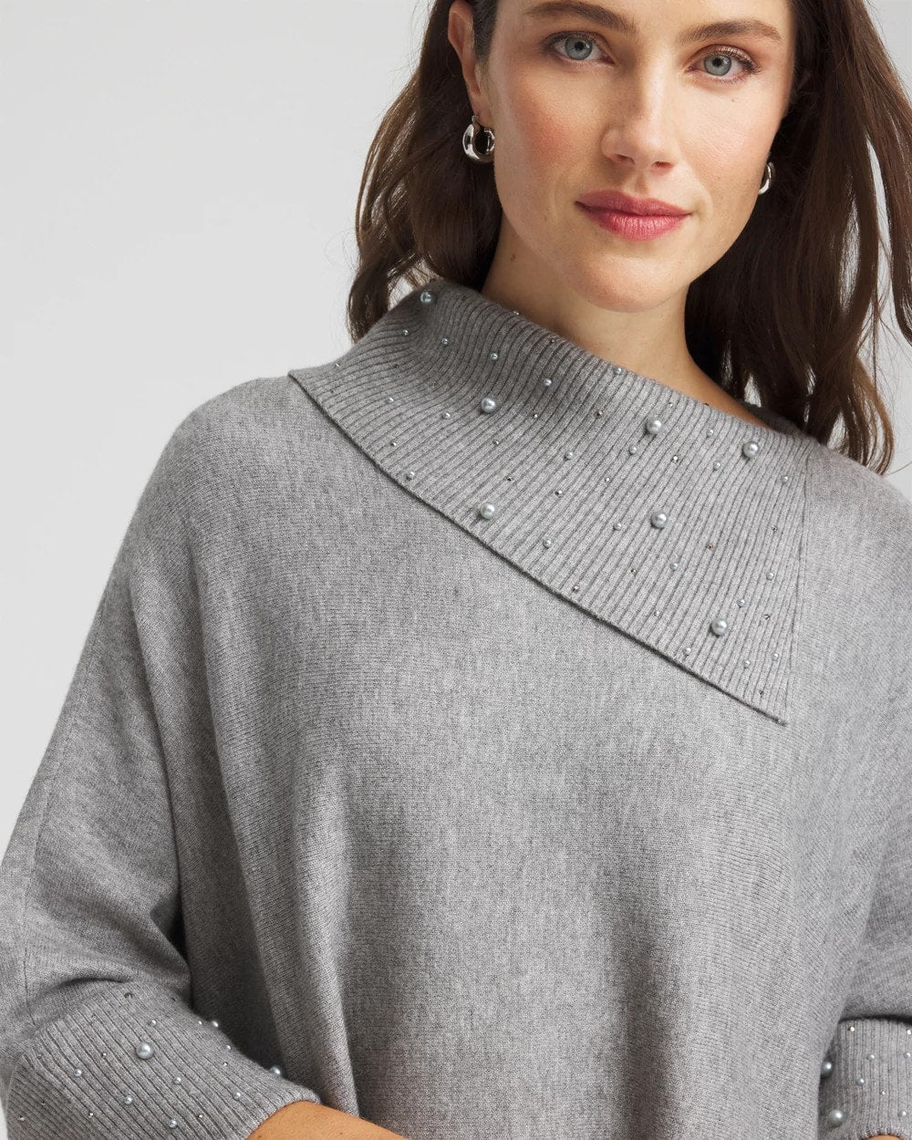 Chico's - Embellished Sweater Poncho