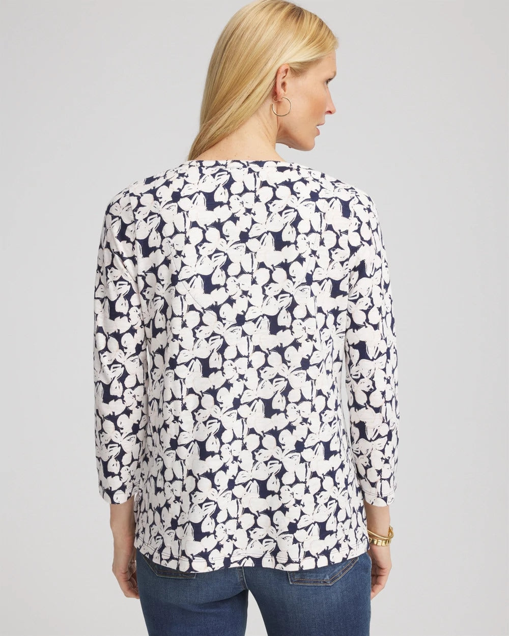 Chico's - Slub Splitneck Henley Tee