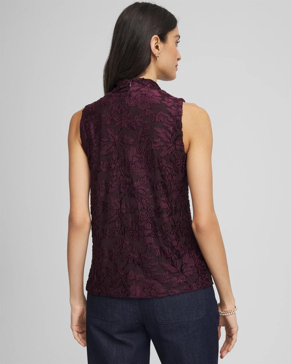 Chico's - Burnout Mockneck Tank