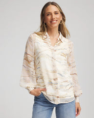 Chico's - Georgette Blouson Sleeve Blouse