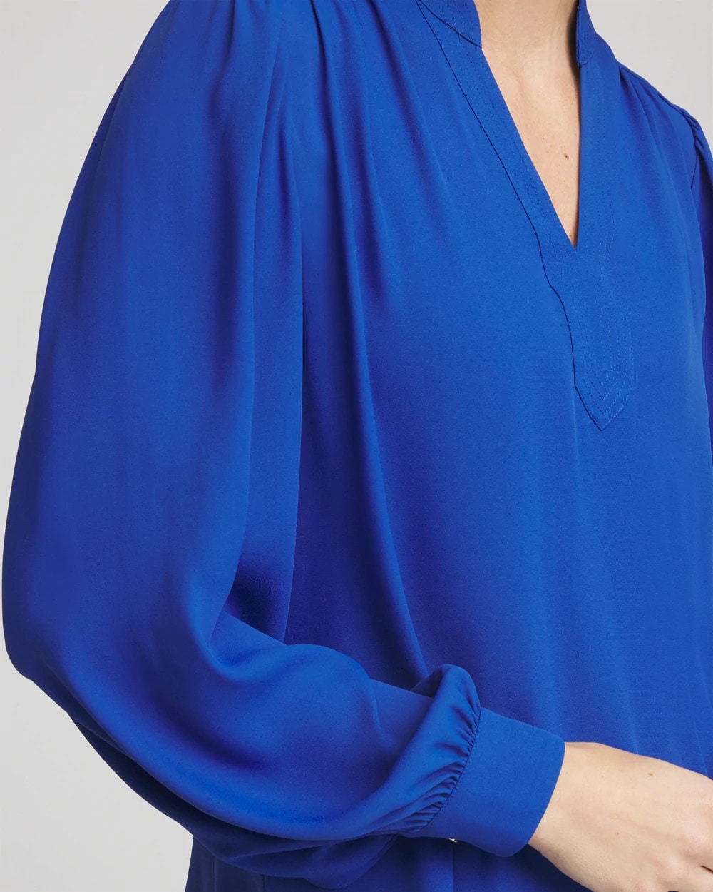 Chico's - Splitneck Pullover Crepe Blouse