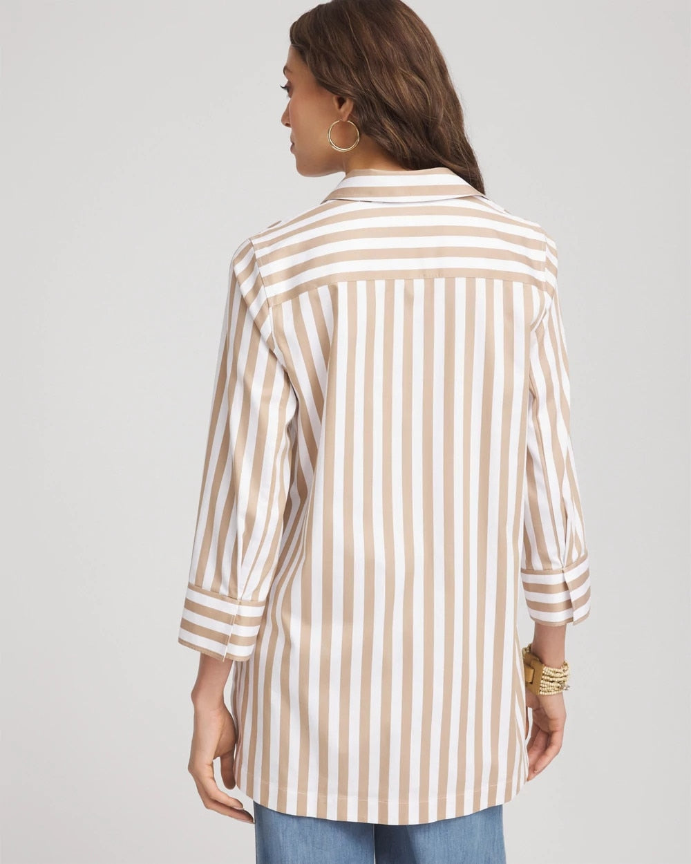 Chico's - No Iron™ Neutral Striped Tunic