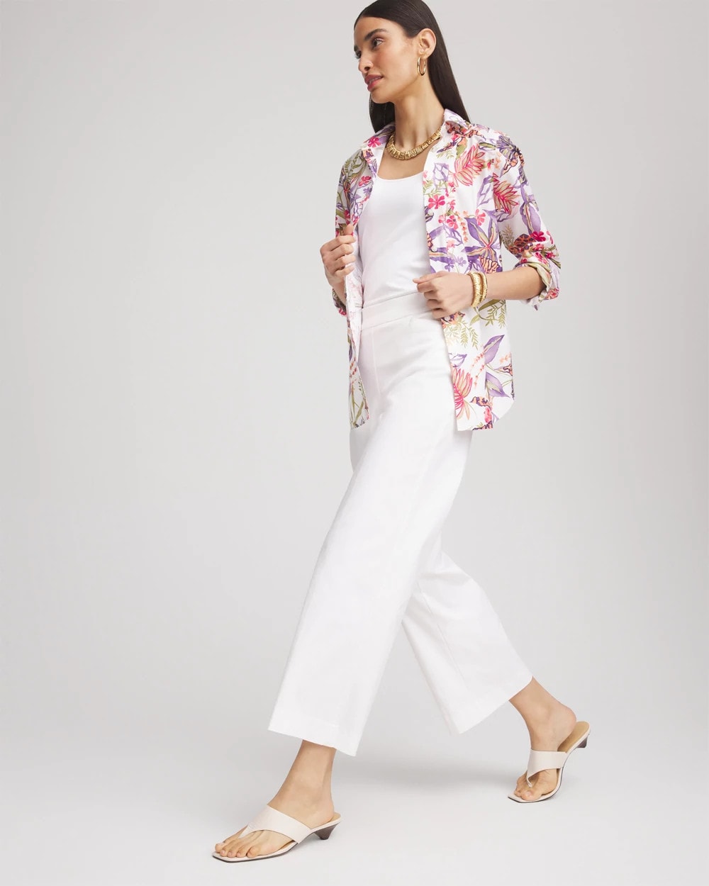 Chico's - No Iron™ Tropical Floral Stretch Shirt