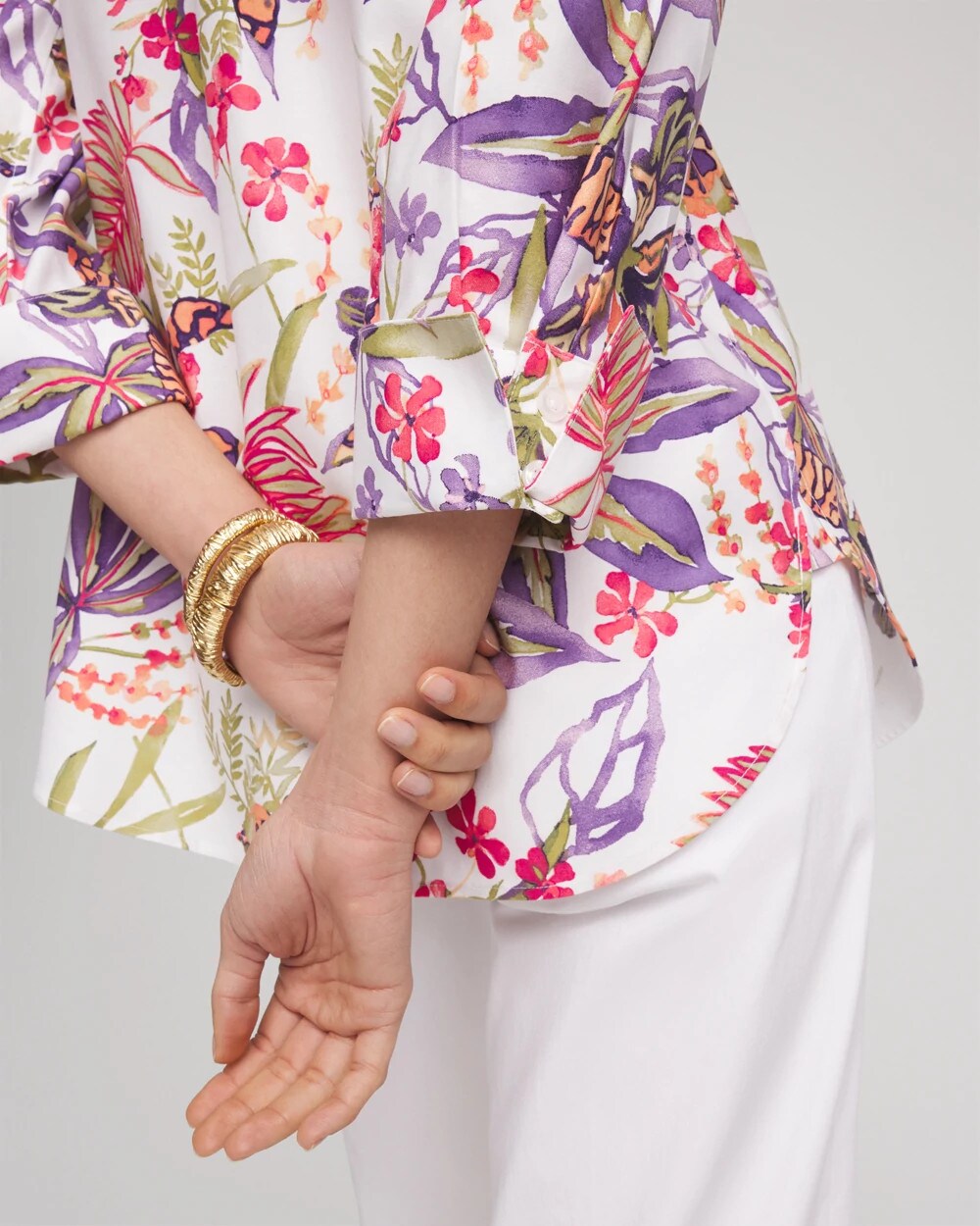 Chico's - No Iron™ Tropical Floral Stretch Shirt