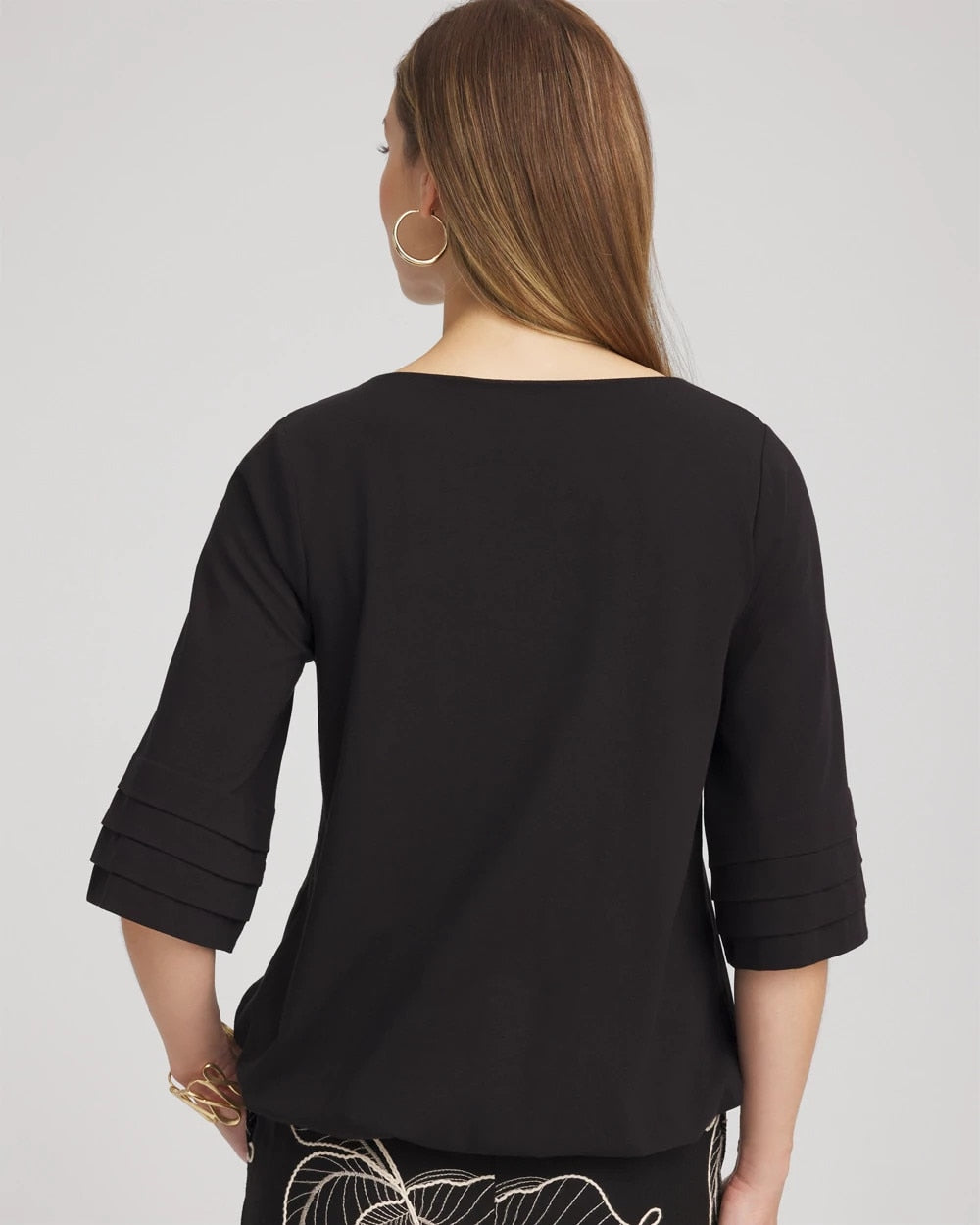 Chico's - Boatneck Bubble-Hem Top