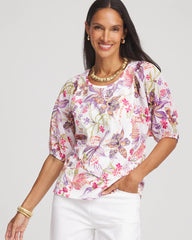 Chico's - Floral Dolman Sleeve Knit Top