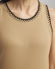 Chico's - Contrast-Trim Ribbed Cotton Tank Top