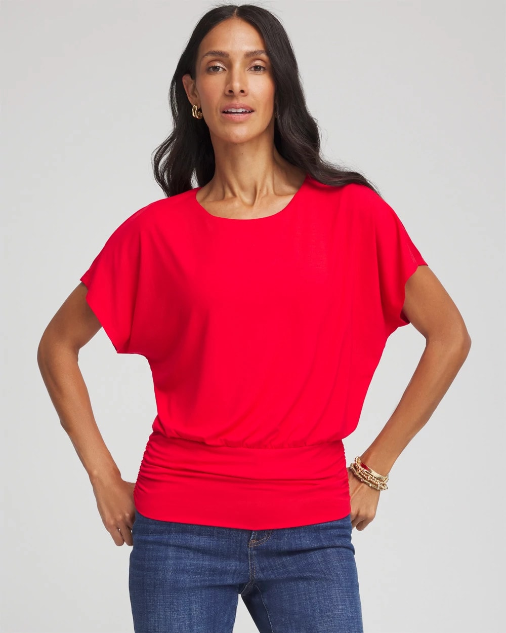 Chico's - Touch of Cool™ Ruched Banded Hem Top