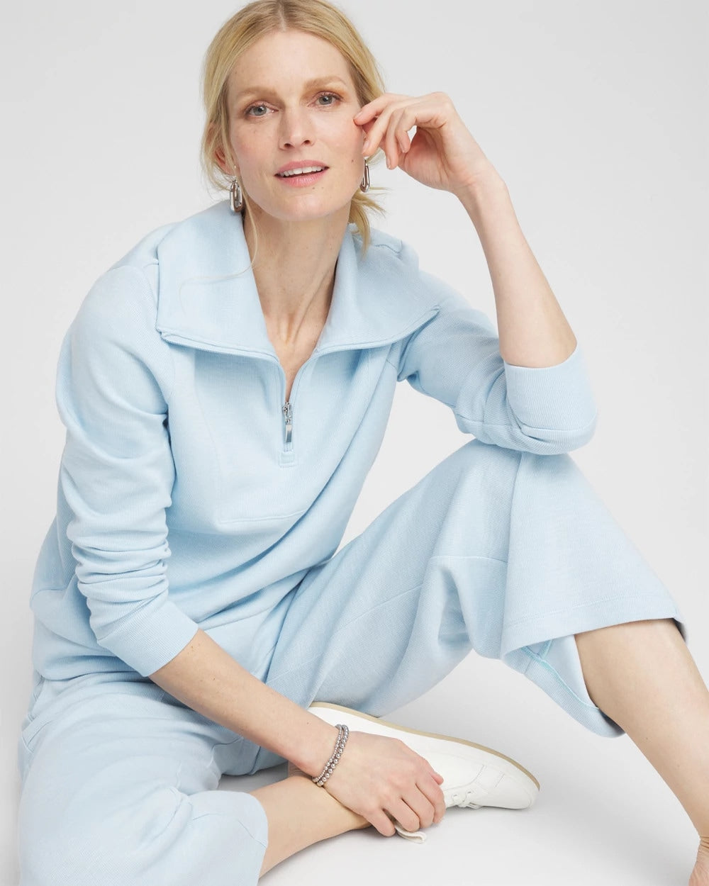 Chico's - Zenergy® Beach Slub Half-Zip Pullover Top