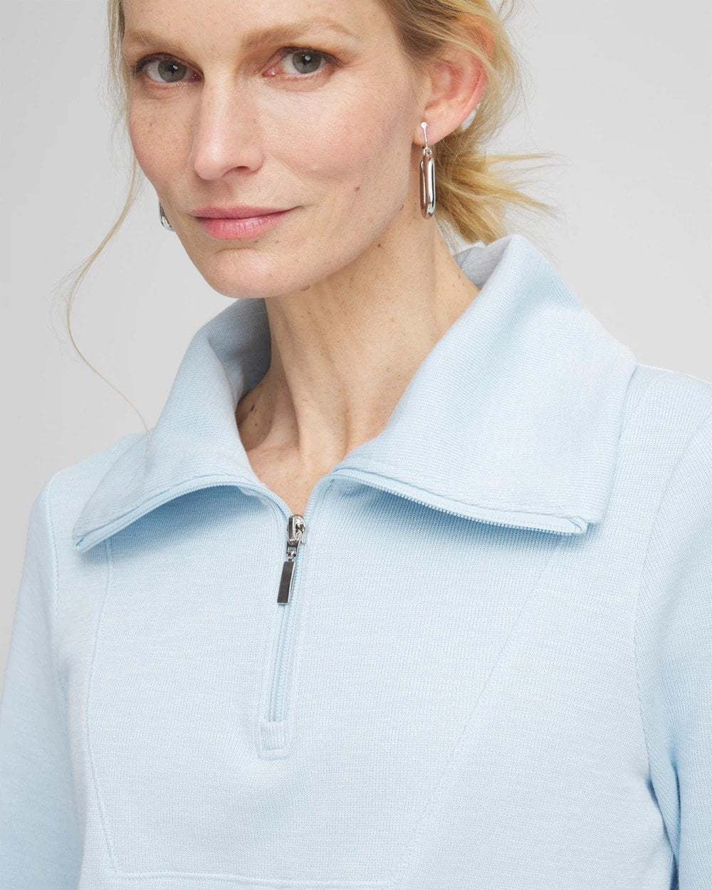 Chico's - Zenergy® Beach Slub Half-Zip Pullover Top
