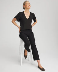Chico's - Petal-Sleeve Voop Neck Tee