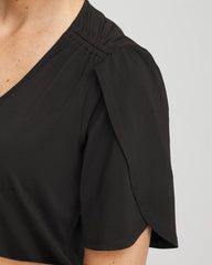 Chico's - Petal-Sleeve Voop Neck Tee
