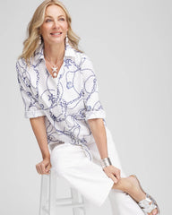 Chico's - No Iron™ Seashell Tie-Front Top