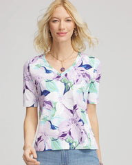 Chico's - Lily Print V-Neck Perfect Tee