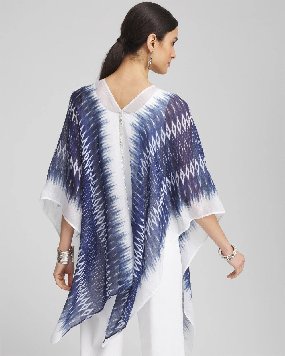 Chico's - Long Embellished Linen Kaftan