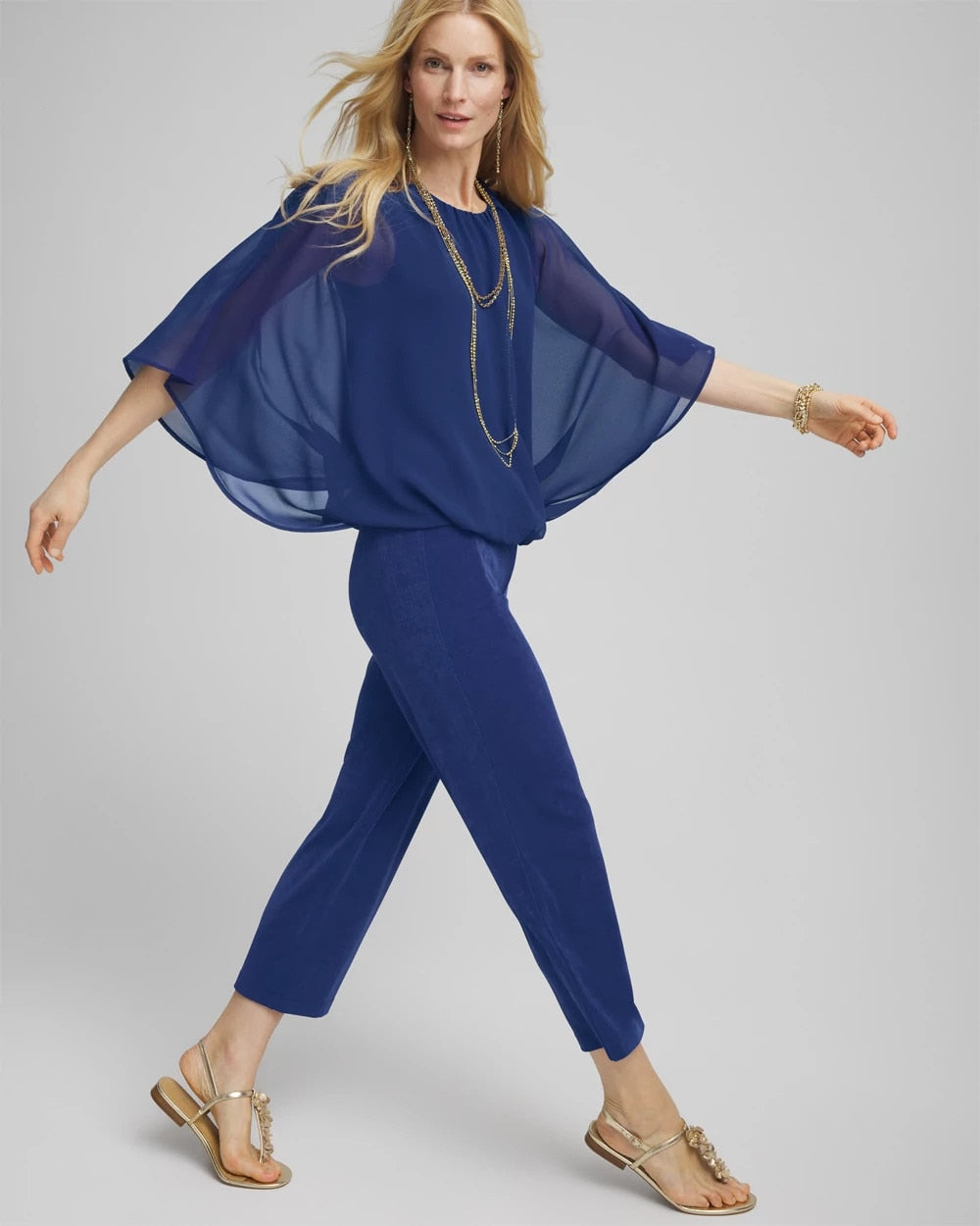 Chico's - Travelers™ Collection Bubble Hem Chiffon Blouse