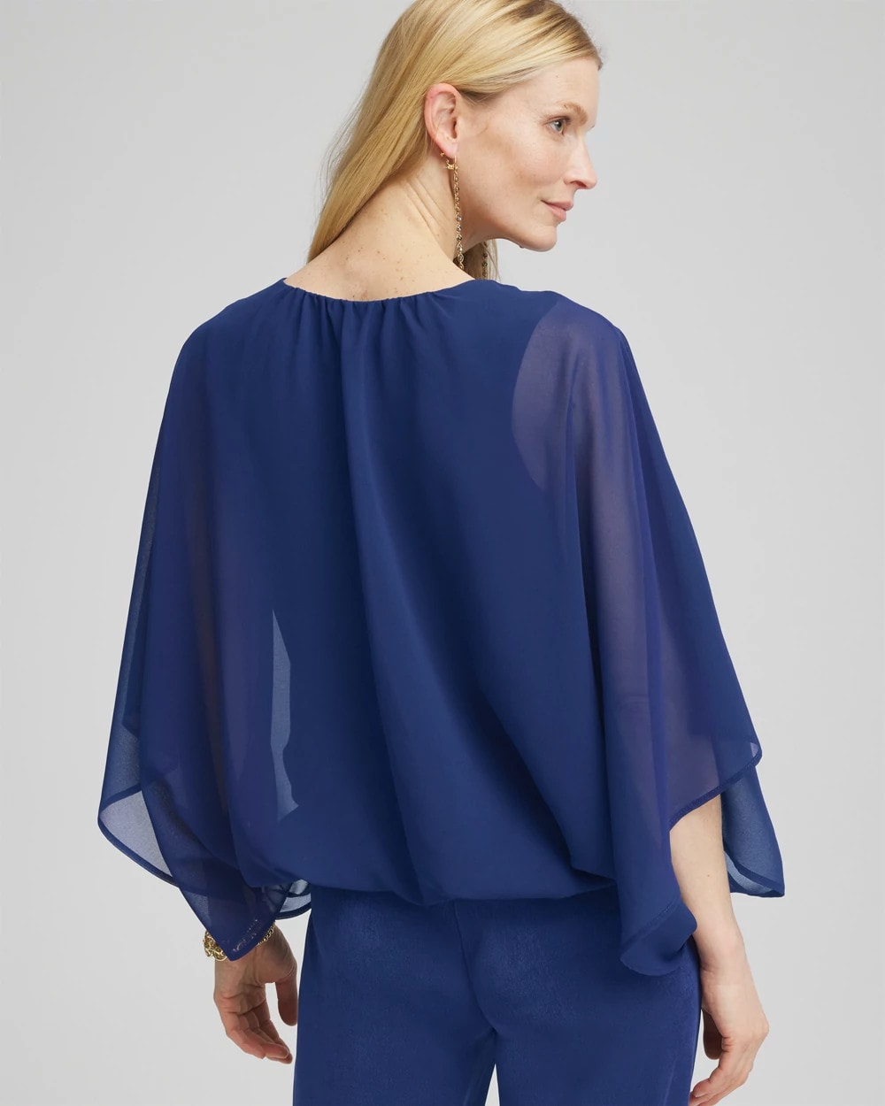 Chico's - Travelers™ Collection Bubble Hem Chiffon Blouse