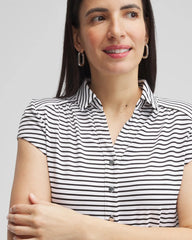 Chico's - Zenergy® UPF Stripe Cap Sleeve Polo