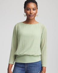 Chico's - Touch of Cool™ Textured Banded-Hem Top